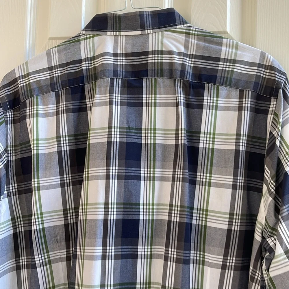 Banana Republic Men's Plaid Shirt Soft Wash Tailored Slim Fit Button Down Sz XL